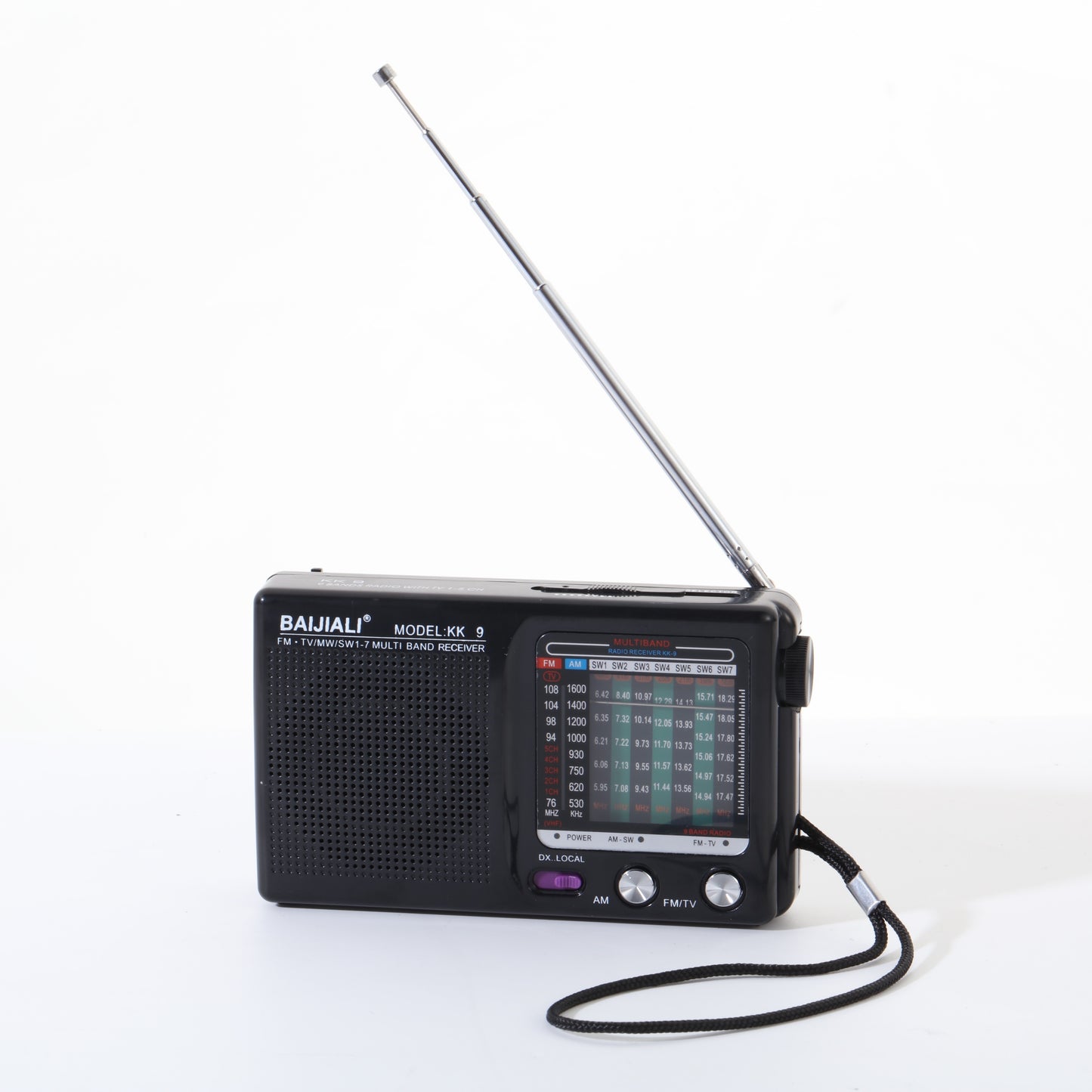 KK-9 Portable AM/FM/SW1-7 Transistor Radio