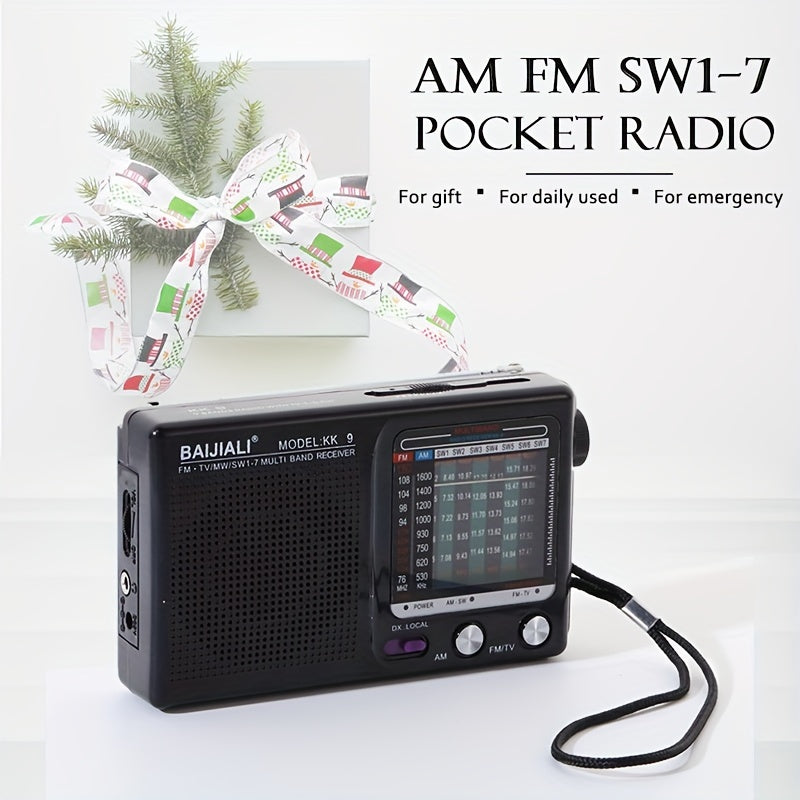 KK-9 Portable AM/FM/SW1-7 Transistor Radio