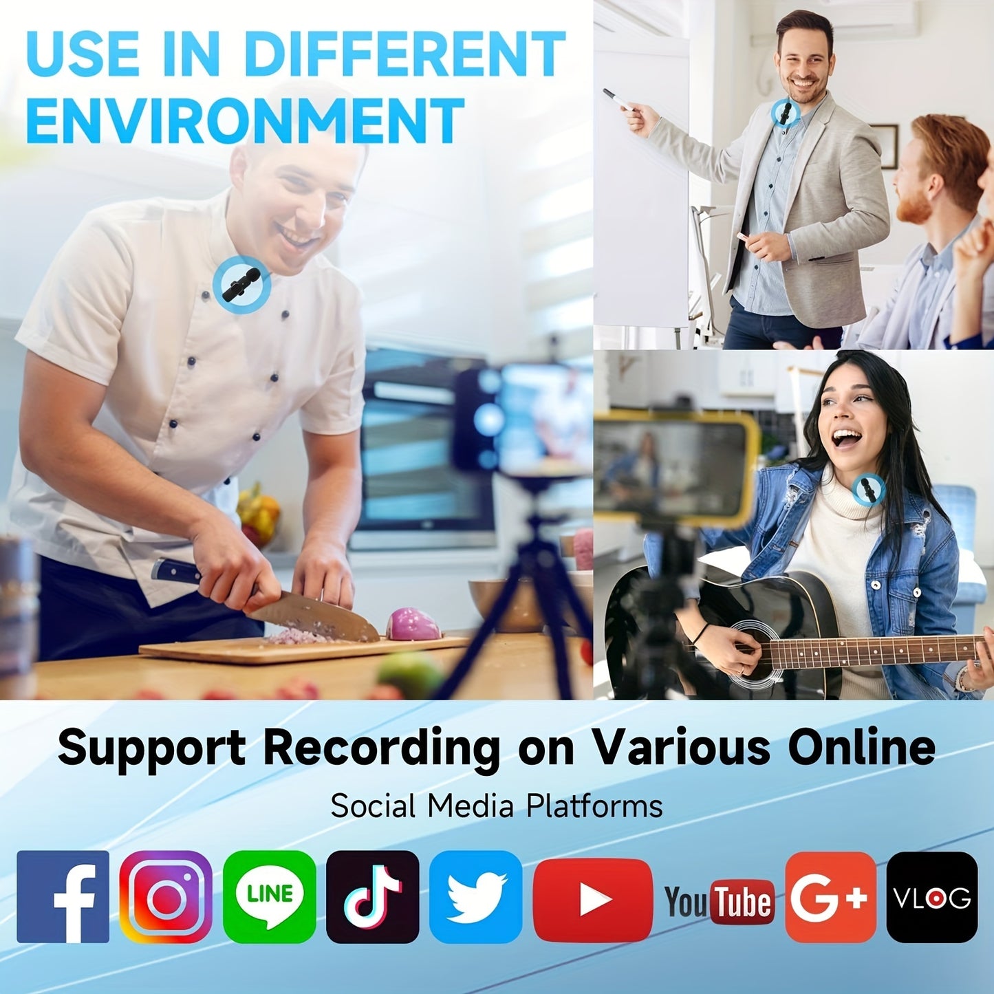 AirMic Wireless Lavalier Microphone for iPhone & iPad | High-Quality Audio for Video, Podcast, and Vlogging