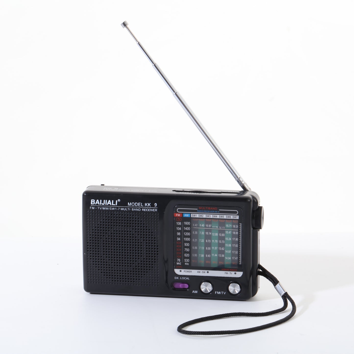 KK-9 Portable AM/FM/SW1-7 Transistor Radio