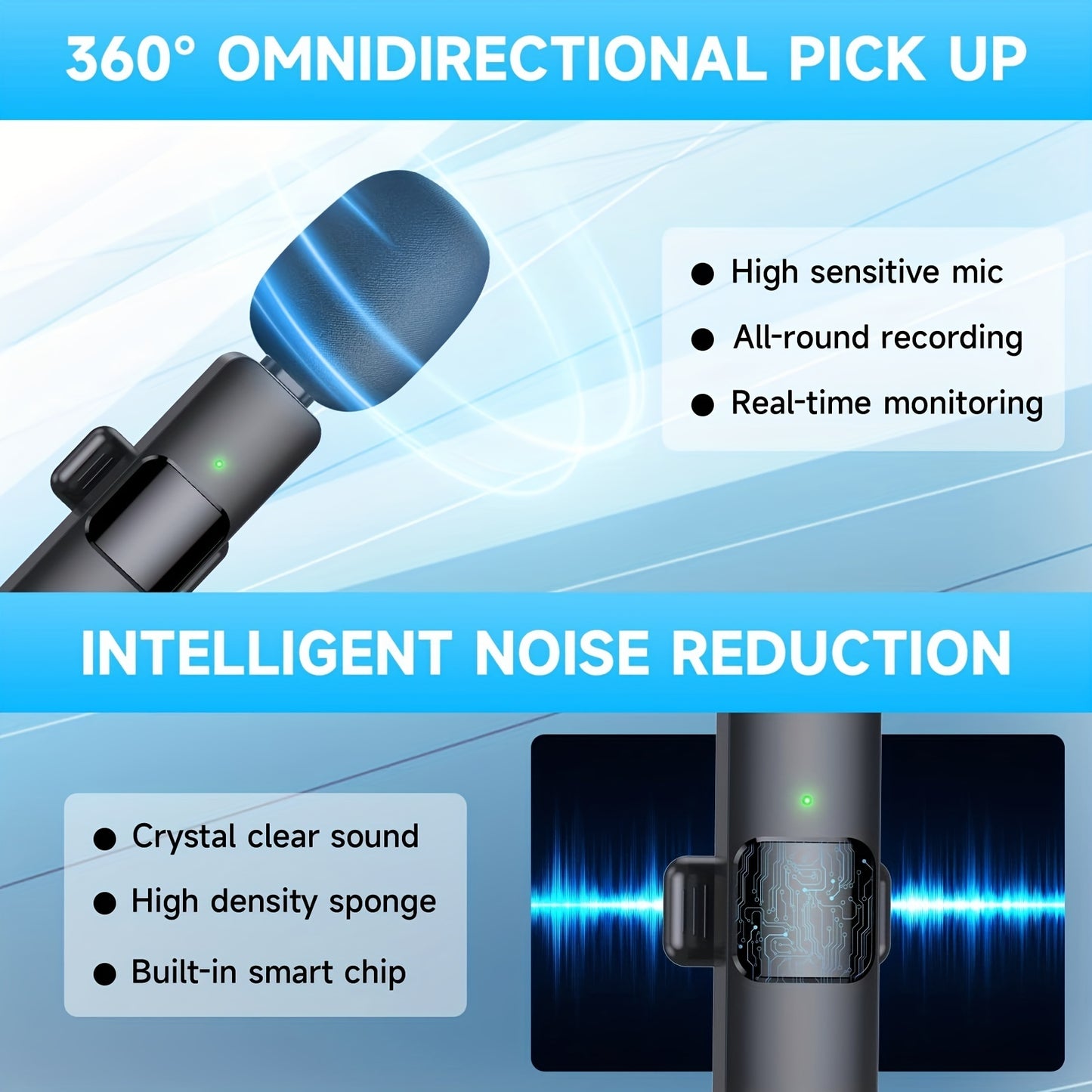 AirMic Wireless Lavalier Microphone for iPhone & iPad | High-Quality Audio for Video, Podcast, and Vlogging