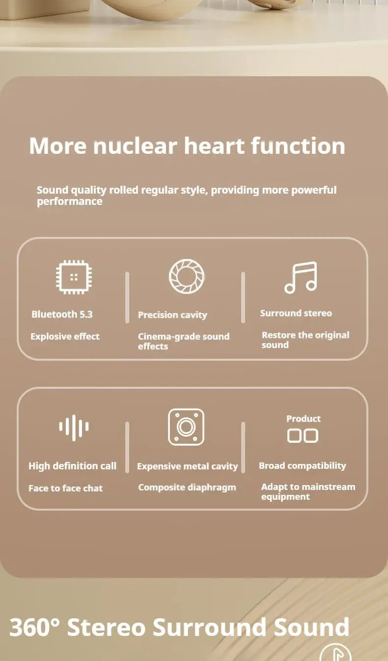 HiFi Wireless Over-Ear Bluetooth Headphones | Noise Reduction | HD Mic | TF & AUX Support