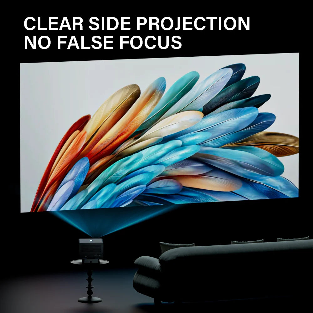 P50 Smart Mini Projector | Android 11 | 4K Input | Full HD 1080P | Wi-Fi & Bluetooth | Portable Electric Focus Projector