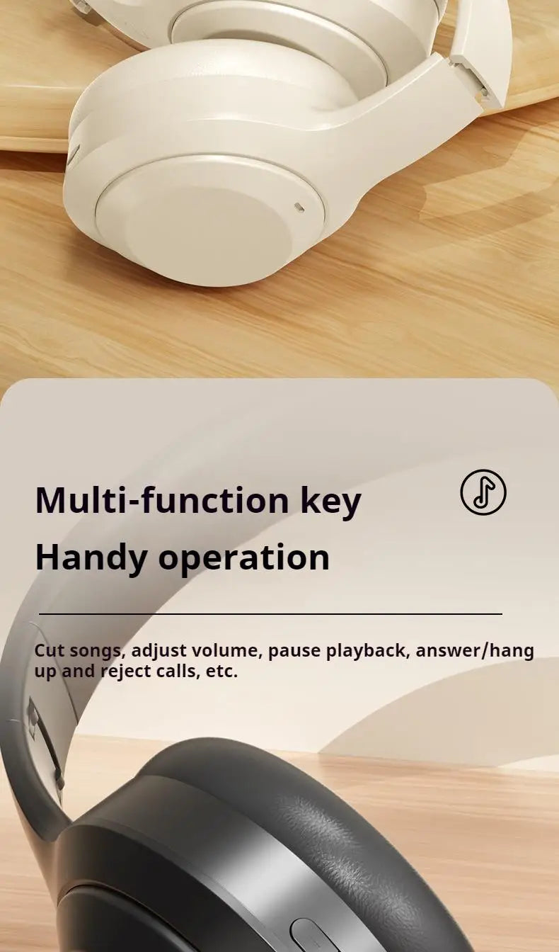 HiFi Wireless Over-Ear Bluetooth Headphones | Noise Reduction | HD Mic | TF & AUX Support