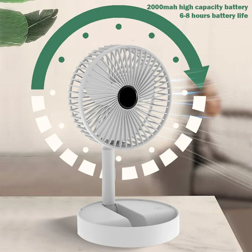 Mini Foldable USB Desk Fan β 3 Speeds, Rechargeable