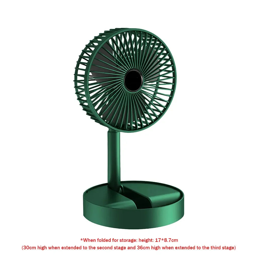 Mini Foldable USB Desk Fan β 3 Speeds, Rechargeable