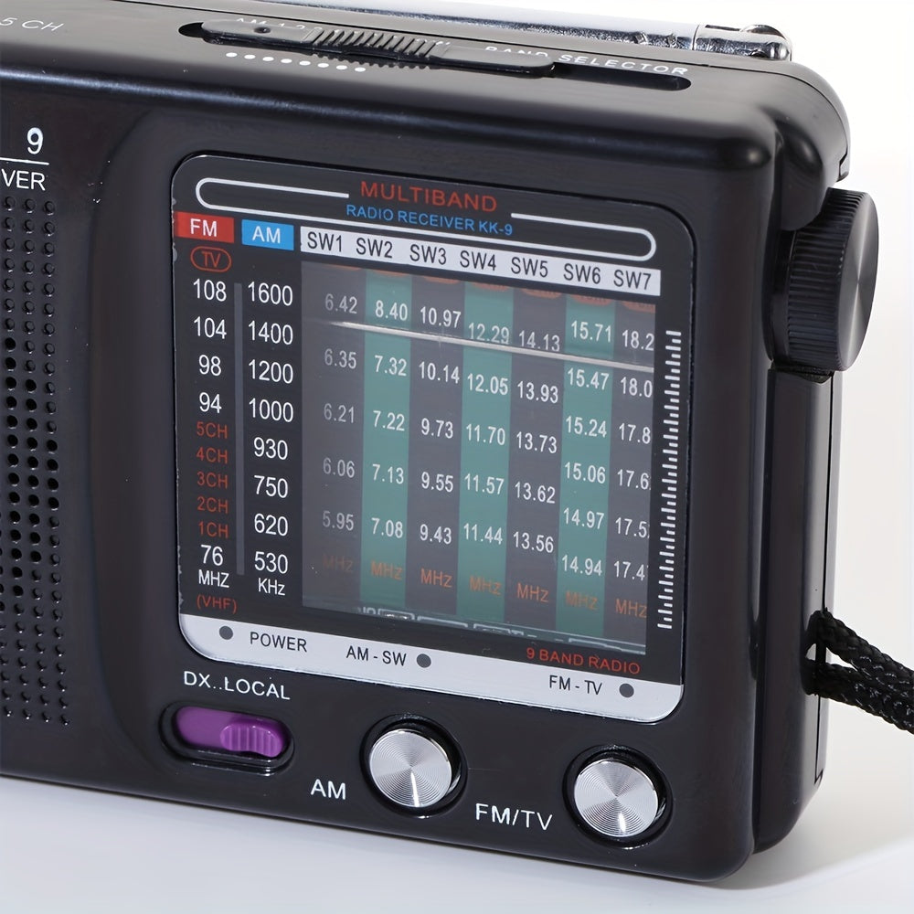 KK-9 Portable AM/FM/SW1-7 Transistor Radio