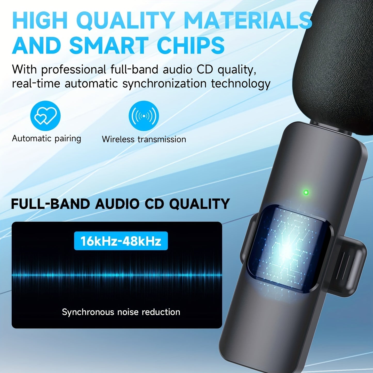 AirMic Wireless Lavalier Microphone for iPhone & iPad | High-Quality Audio for Video, Podcast, and Vlogging