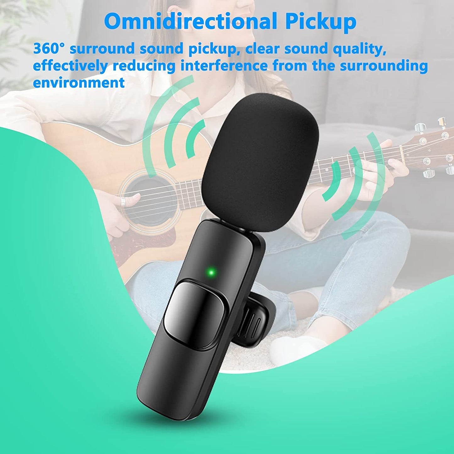 AirMic Wireless Lavalier Microphone for iPhone & iPad | High-Quality Audio for Video, Podcast, and Vlogging