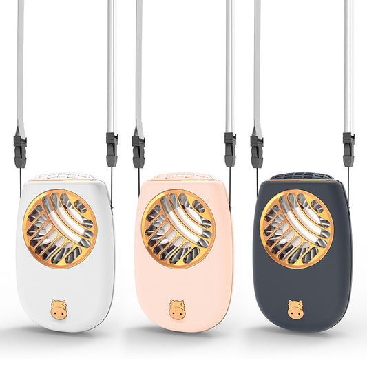 Portable Bladeless Neck Fan – USB Rechargeable, Quiet Cooling