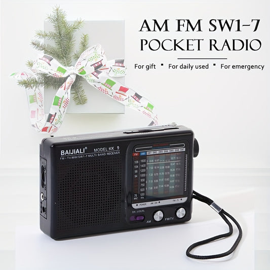 KK-9 Portable AM/FM/SW1-7 Transistor Radio