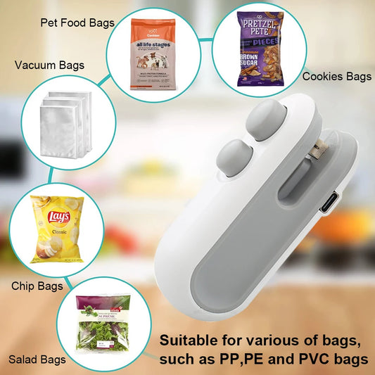 Mini Portable Heat Sealer – Reseal Chips & Snack Bags Instantly